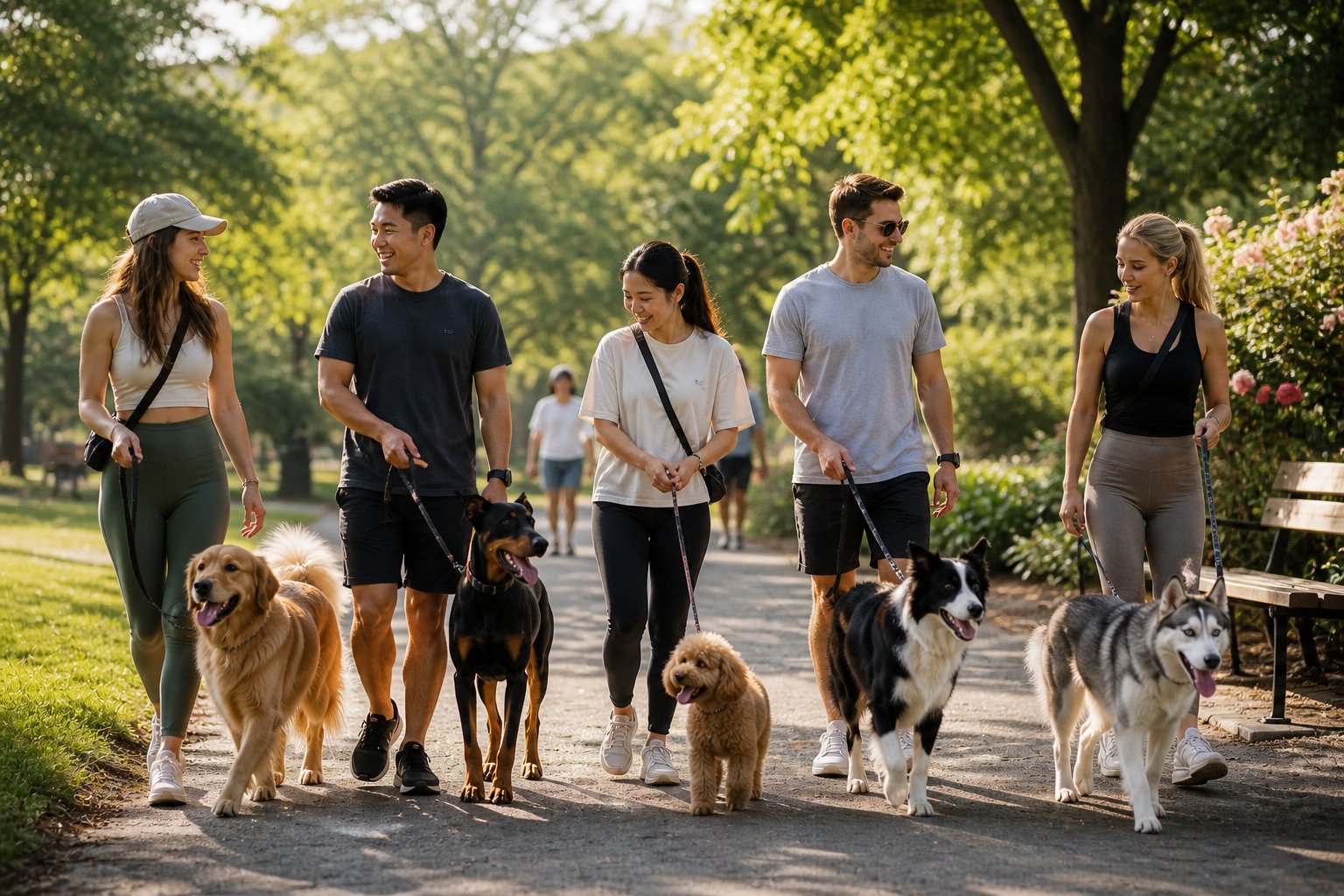 Dog training group session